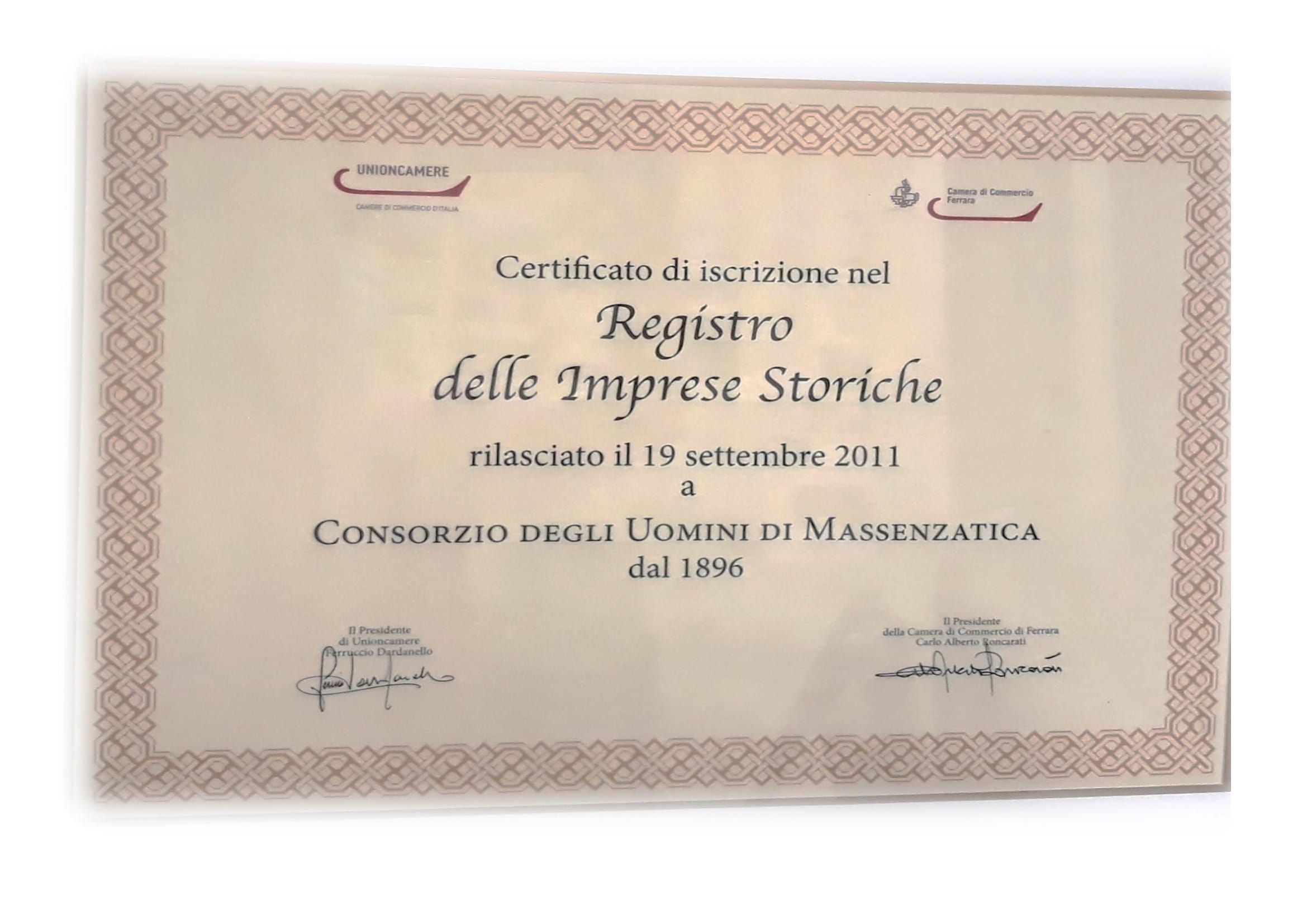 CERTIFICATO ISCRIZIONE REGISTRO IMPRESESTORICHECAMERADI COMMERCIO3 2